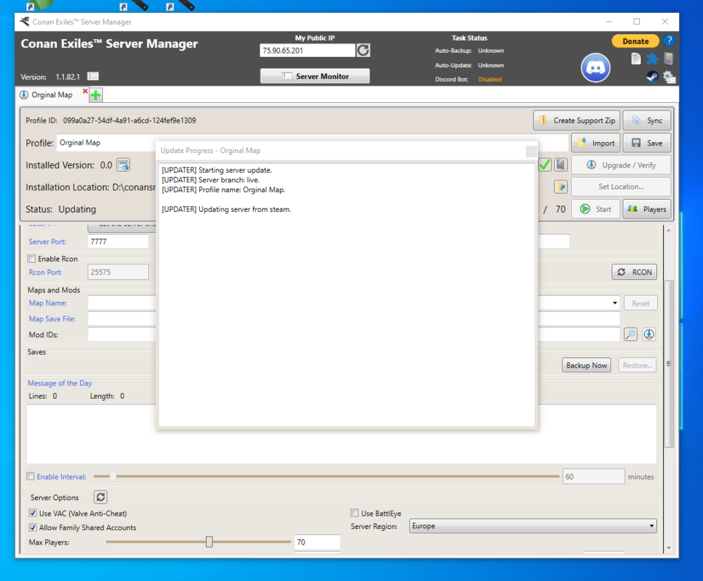 Conan Exiles Server Update